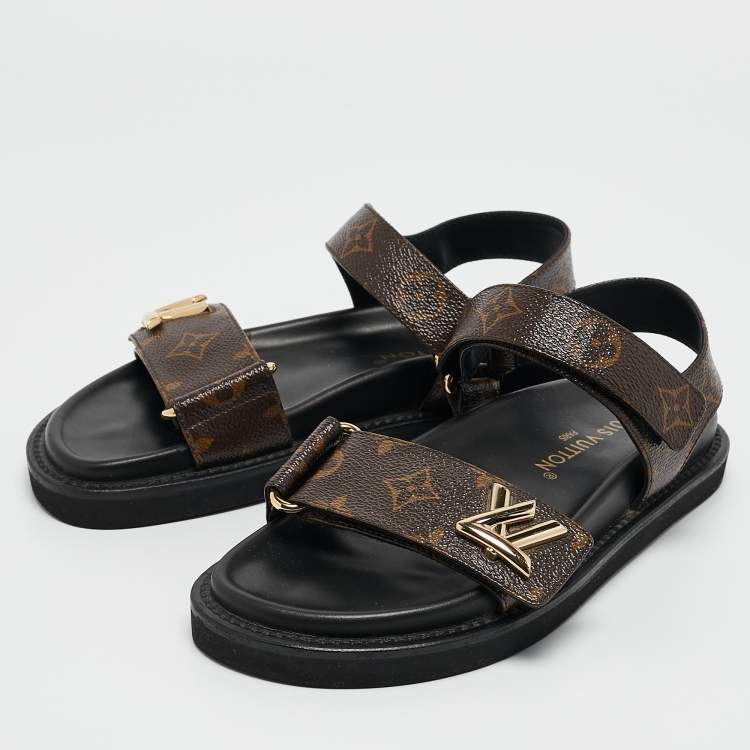 مملوكة مسبقًا Louis Vuitton Monogram Canvas Sunset Flat Sandals Size 36