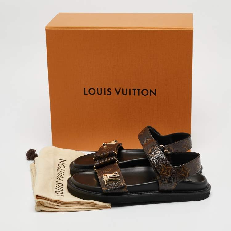 مملوكة مسبقًا Louis Vuitton Monogram Canvas Sunset Flat Sandals Size 36
