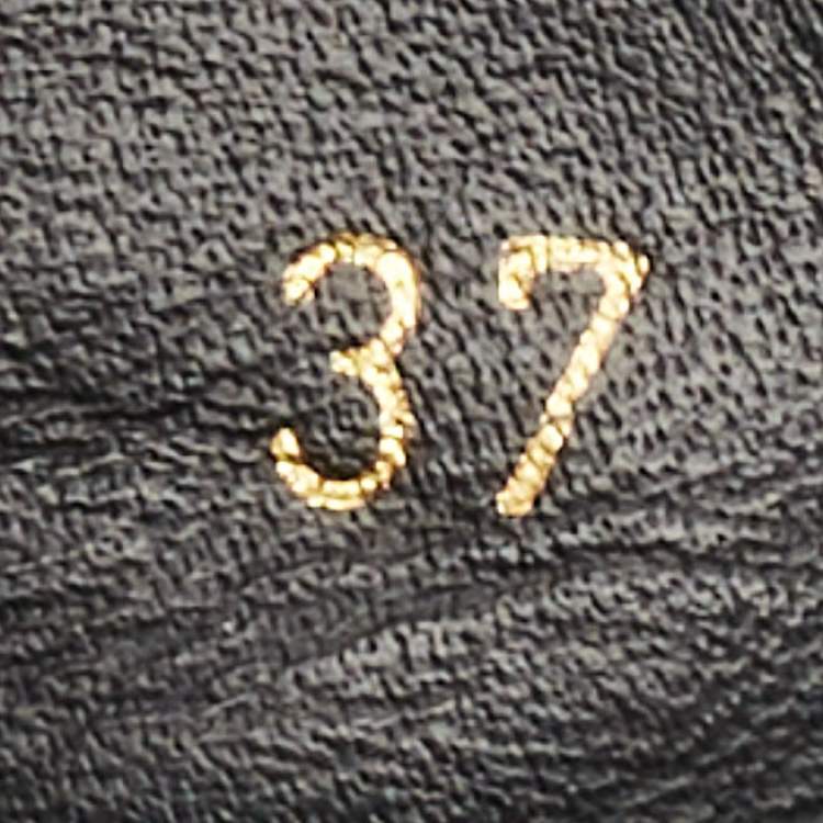 Pre Owned Louis Vuitton Black Epi Leather And Suede Wedge High Top Sneakers Size 37