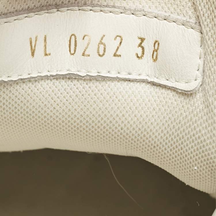 Pre Owned Louis Vuitton White Leather Run Away Sneakers Size 38