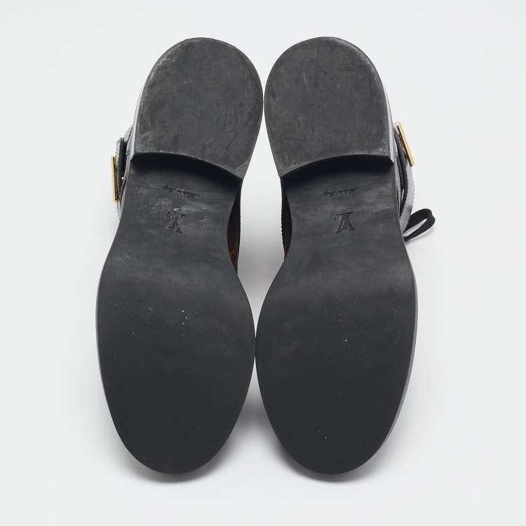 Pre Owned Louis Vuitton Monogram Canvas and Leather Wonderland Ranger Combat Boots Size 37