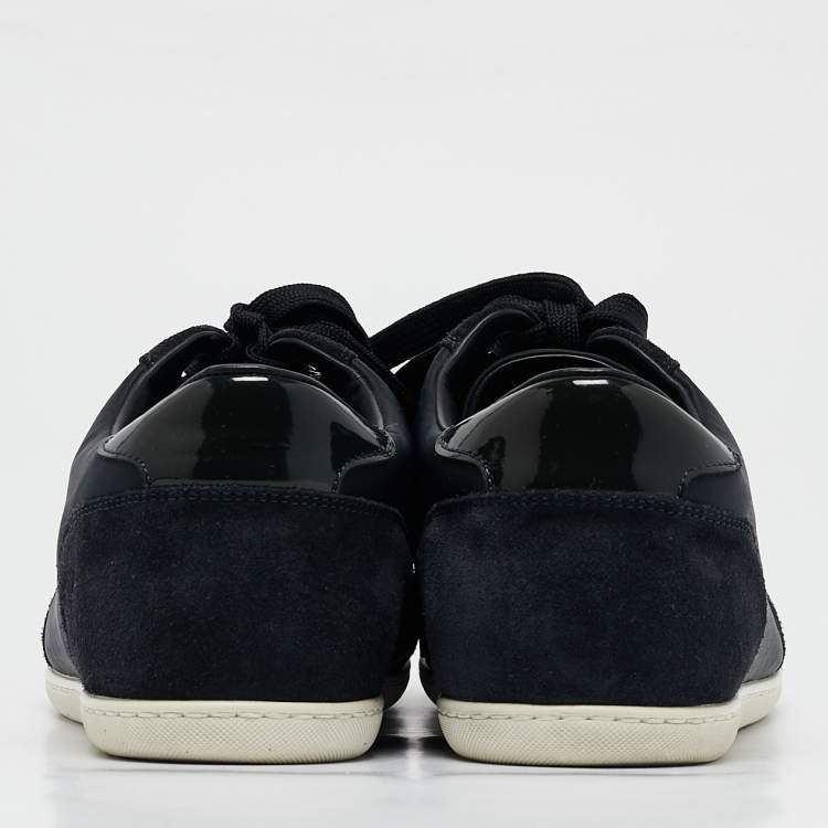 Pre Owned Louis Vuitton Navy Blue Suede and Nylon Low-Top Sneakers Size 39