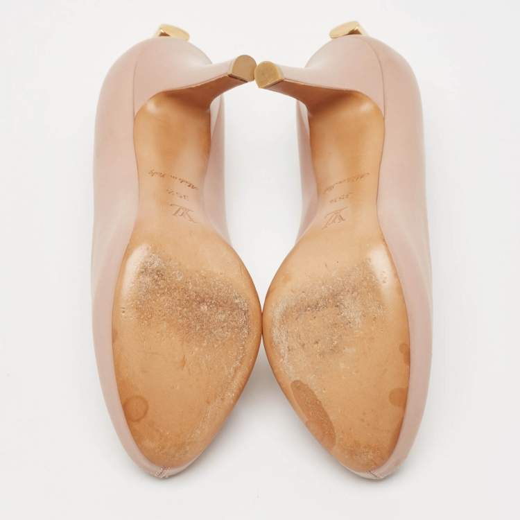 Pre Owned Louis Vuitton Beige Leather Oh Really! Pumps Size 35.5