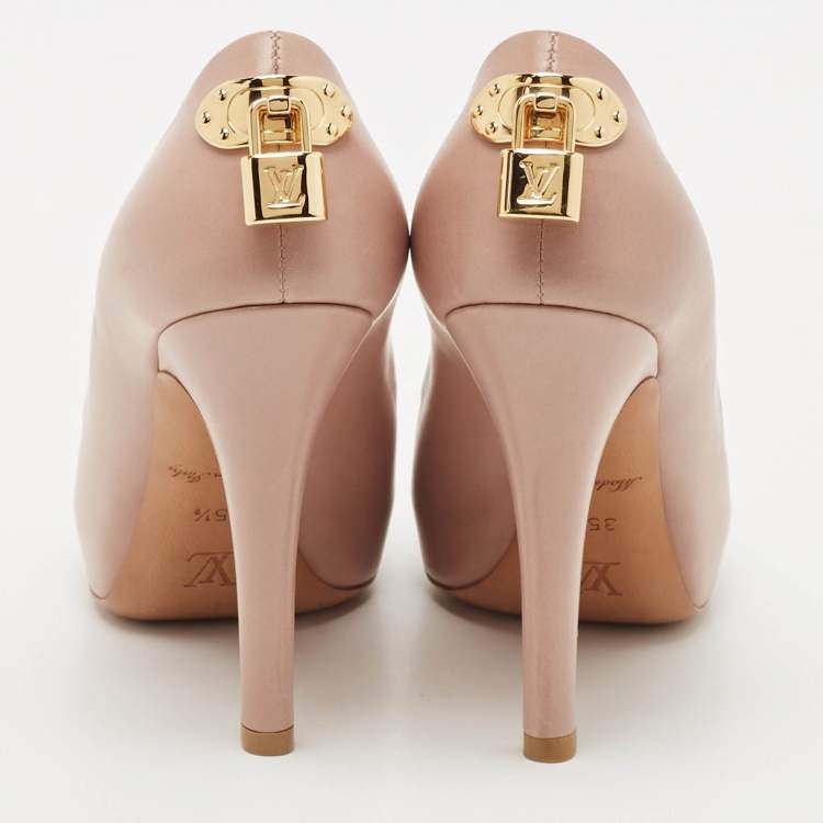 Pre Owned Louis Vuitton Beige Leather Oh Really! Pumps Size 35.5
