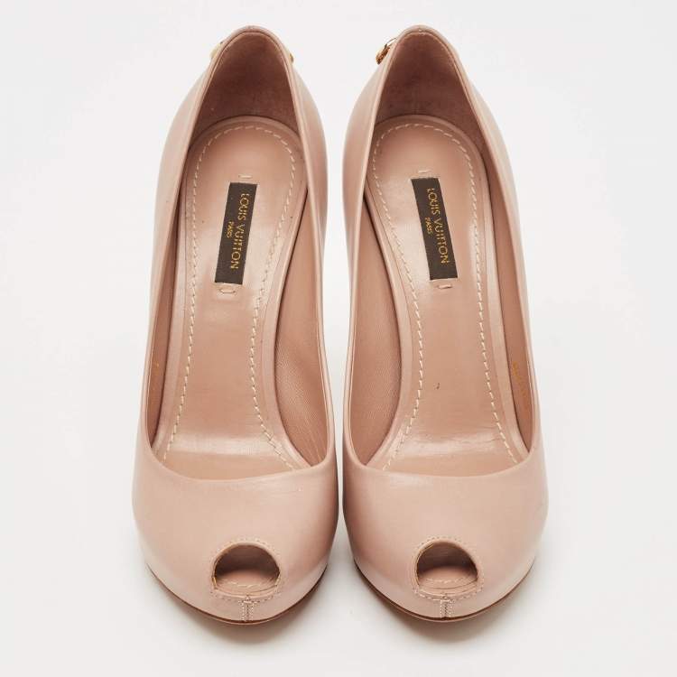 Pre Owned Louis Vuitton Beige Leather Oh Really! Pumps Size 35.5