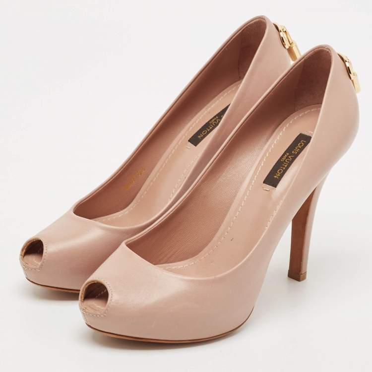 Pre Owned Louis Vuitton Beige Leather Oh Really! Pumps Size 35.5