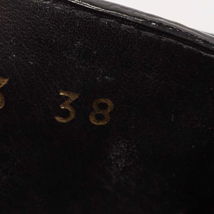 Pre Owned Louis Vuitton Black Monogram Leather Bom Dia Flat Sandals Size 38