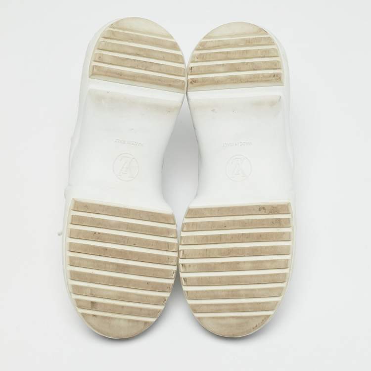 Pre Owned Louis Vuitton White Mesh, Leather and Monogram Canvas Archlight Sneakers Size 37