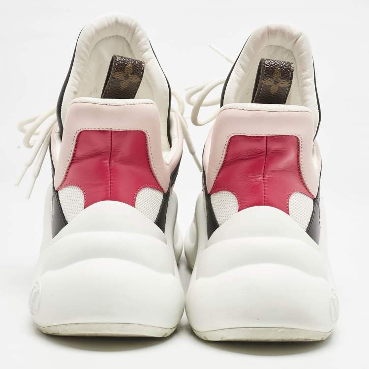 Pre Owned Louis Vuitton Multicolor Leather and Mesh LV Archlight Sneakers Size 39.5