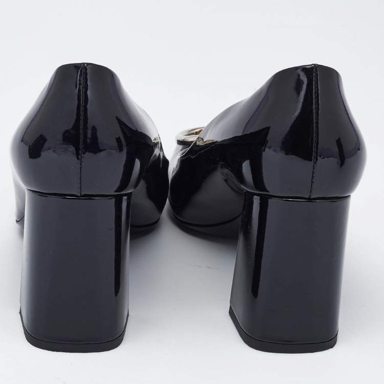 Pre Owned Louis Vuitton Black Patent Leather Madeleine Pumps Size 39