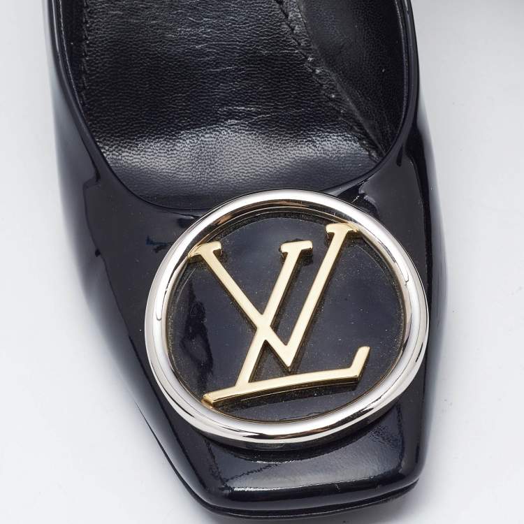 Pre Owned Louis Vuitton Black Patent Leather Madeleine Pumps Size 39