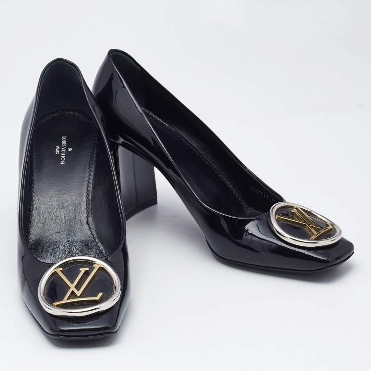 Pre Owned Louis Vuitton Black Patent Leather Madeleine Pumps Size 39