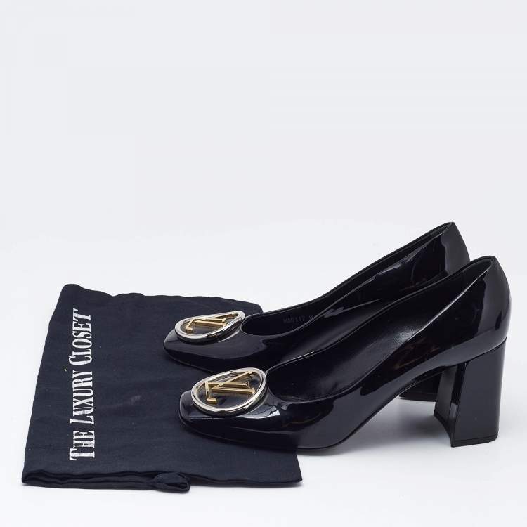 Pre Owned Louis Vuitton Black Patent Leather Madeleine Pumps Size 39