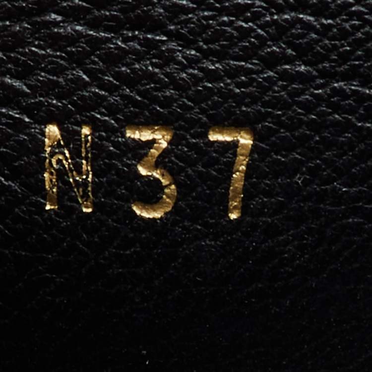 Pre Owned Louis Vuitton Black Leather Oxford Loafers Size 37