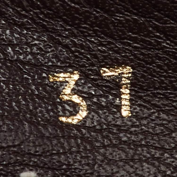 Pre Owned Louis Vuitton Burgundy Patent Leather Oxford Ballet Flats Size 37