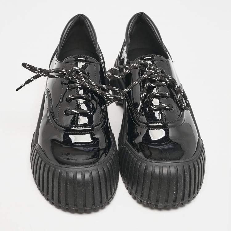 Pre Owned Louis Vuitton Black Patent Leather Ruby Derby Size 39