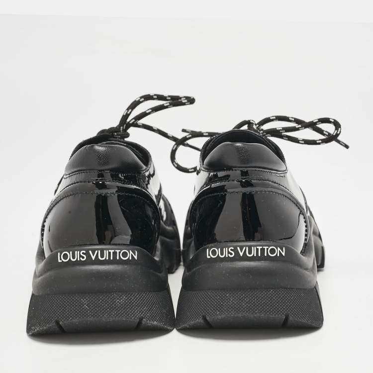 Pre Owned Louis Vuitton Black Patent Leather Ruby Derby Size 39