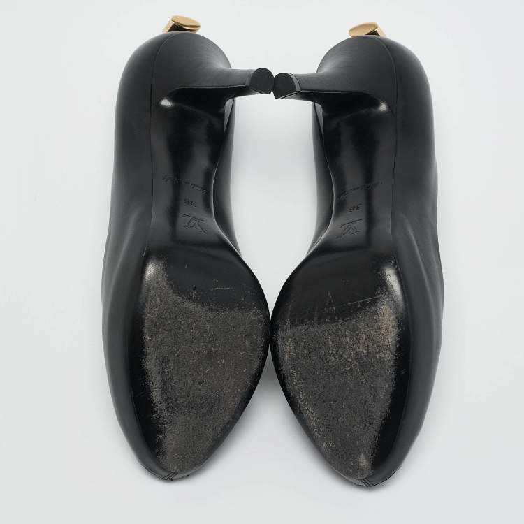 Pre Owned Louis Vuitton Black Leather Oh Really! Pumps Size 38