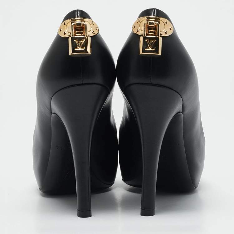 Pre Owned Louis Vuitton Black Leather Oh Really! Pumps Size 38