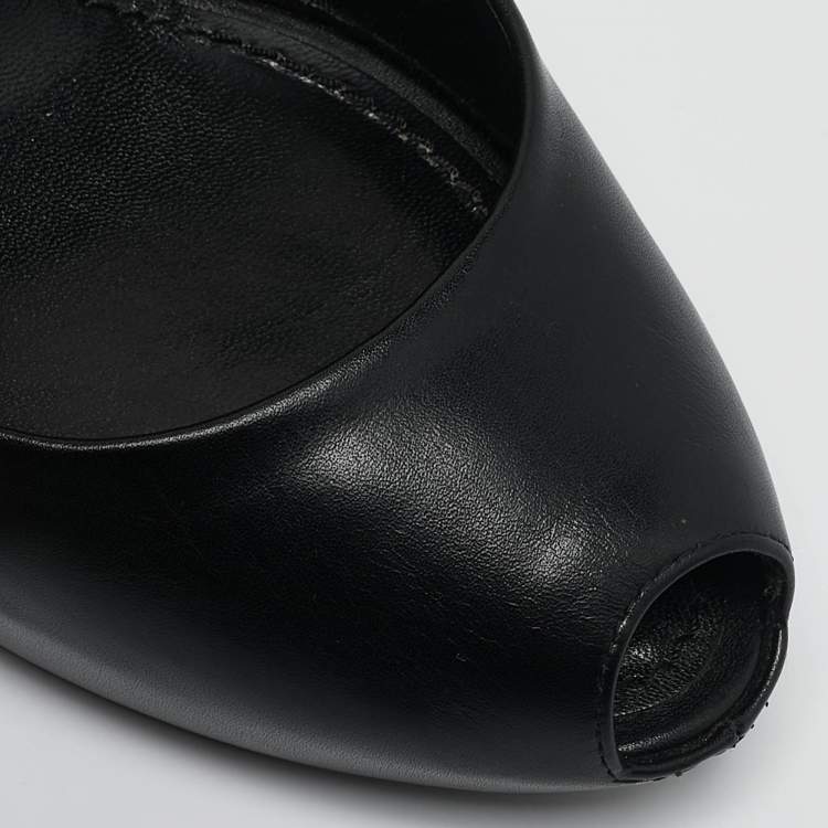 Pre Owned Louis Vuitton Black Leather Oh Really! Pumps Size 38