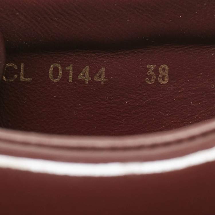 Pre Owned Louis Vuitton Burgundy Patent Leather Platform Sneakers Size 38