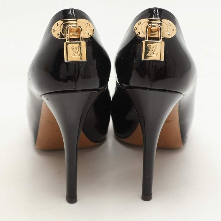 Pre Owned Louis Vuitton Dark Burgundy Patent Leather Oh Really! Pumps Size 39