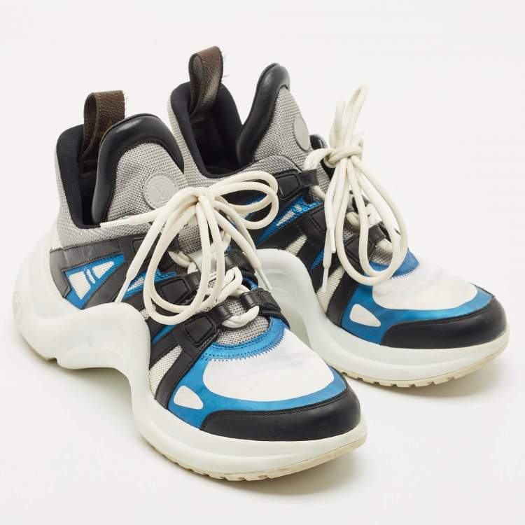Pre Owned Louis Vuitton Multicolor Leather and Mesh LV Archlight Sneakers Size 38