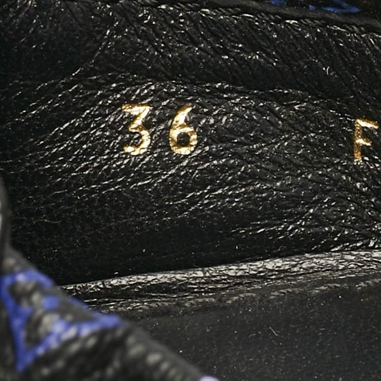 Pre Owned Louis Vuitton Multicolor Monogram Canvas Dice Scrunch Ballet Flats Size 36