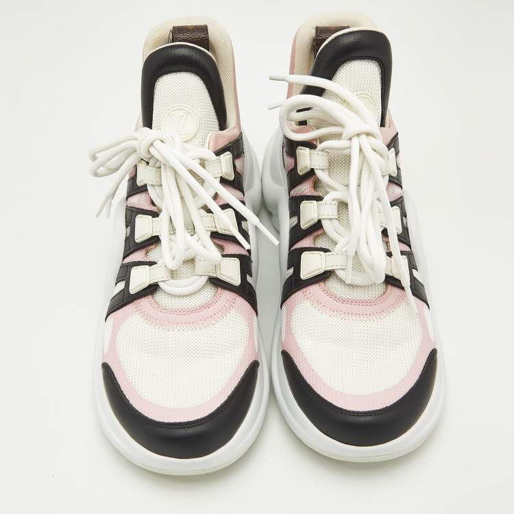 Pre Owned Louis Vuitton Multicolor Leather and Mesh Archlight Sneakers Size 39