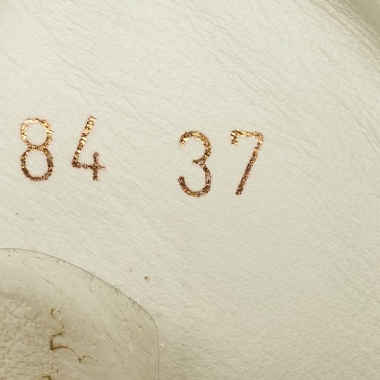 Pre Owned Louis Vuitton Beige Monogram Suede and Leather Millennium Wedge Sneakers Size 37