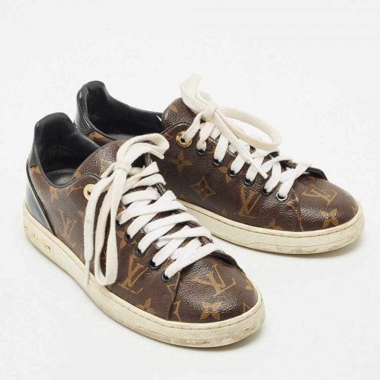 Pre Owned Louis Vuitton Monogram Canvas Frontrow Sneakers Size 36