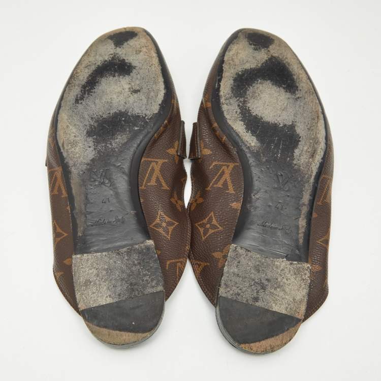 Pre Owned Louis Vuitton Brown Monogram Canvas Upper Case Sandals Size 41