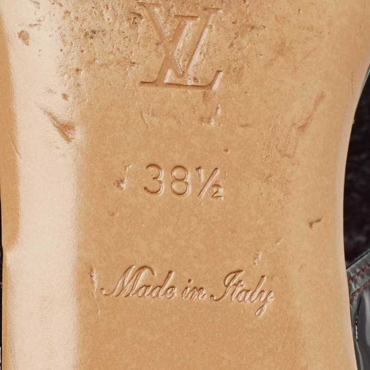 مملوكة مسبقًا Louis Vuitton Burgundy Patent Leather Thong Flat Slides  Size 38.5
