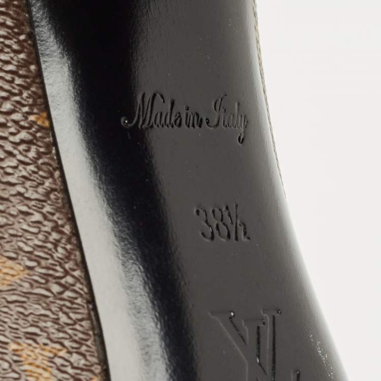 Pre Owned Louis Vuitton Brown Monogram Canvas Madeleine Pumps Size 38.5 