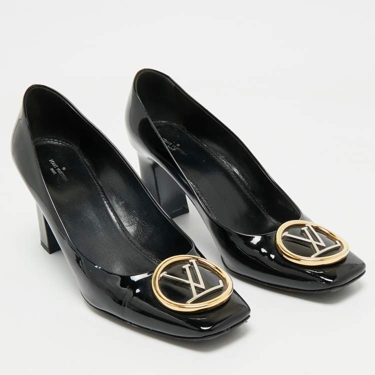 Pre Owned Louis Vuitton Black Patent Leather Madeleine Pumps Size 42