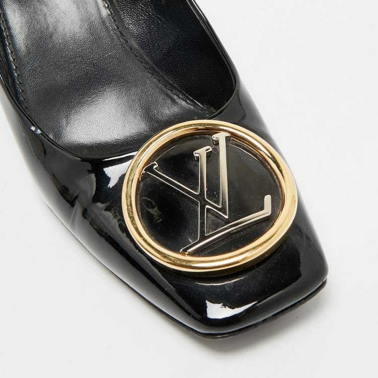 Pre Owned Louis Vuitton Black Patent Leather Madeleine Pumps Size 42