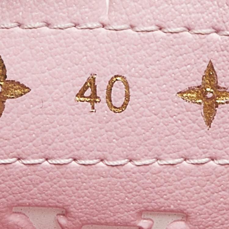 Pre Owned Louis Vuitton White/Pink Leather Charlie Low Top Sneakers Size 40