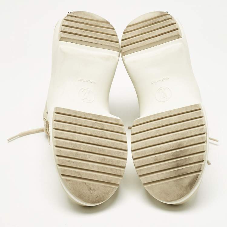 Pre Owned Louis Vuitton Beige Monogram Leather Archlight Sneakers Size 38.5