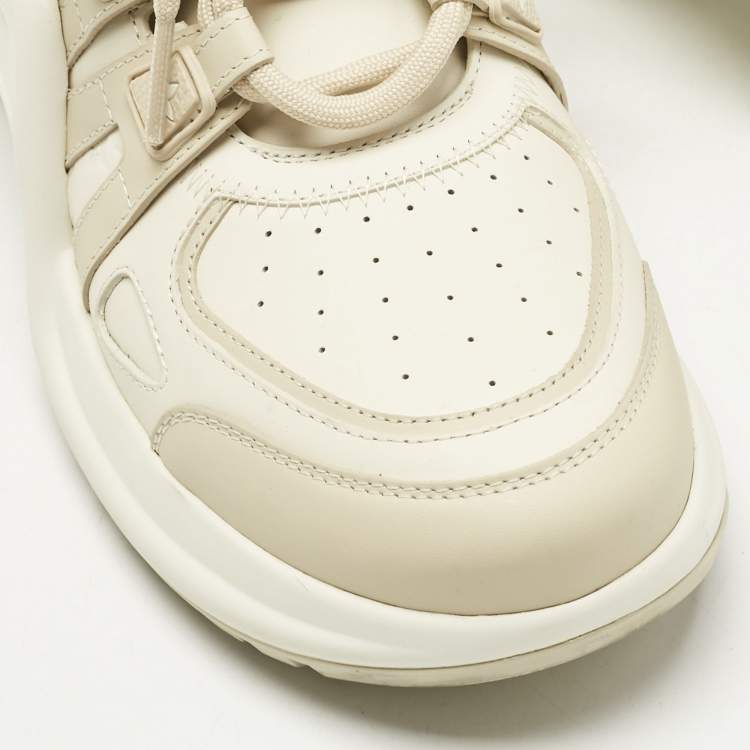 Pre Owned Louis Vuitton Beige Monogram Leather Archlight Sneakers Size 38.5