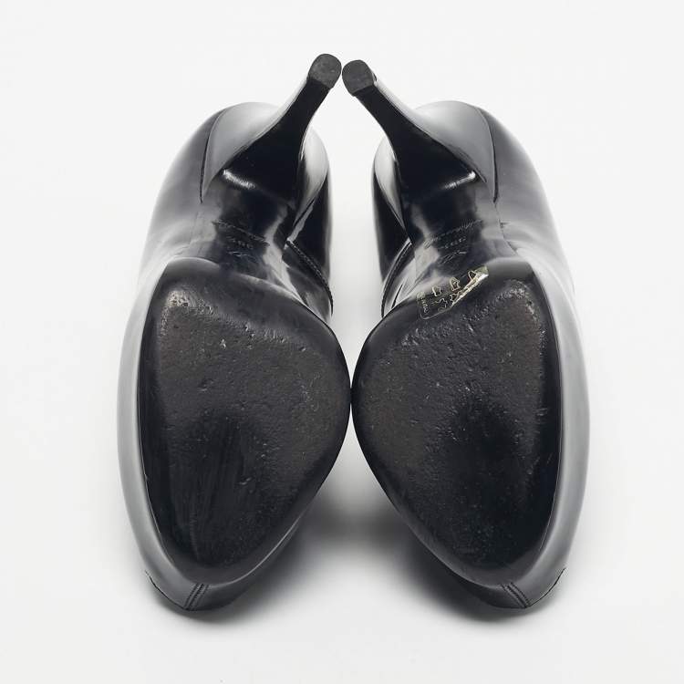 Pre Owned Louis Vuitton Black Patent Leather Oh Really! Platform Pumps Size 39.5