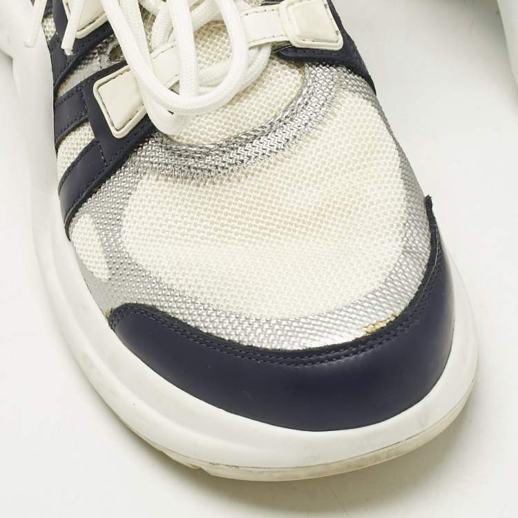 Pre Owned Louis Vuitton Multicolor Leather and Mesh Archlight Lace Up Sneakers Size 37.5