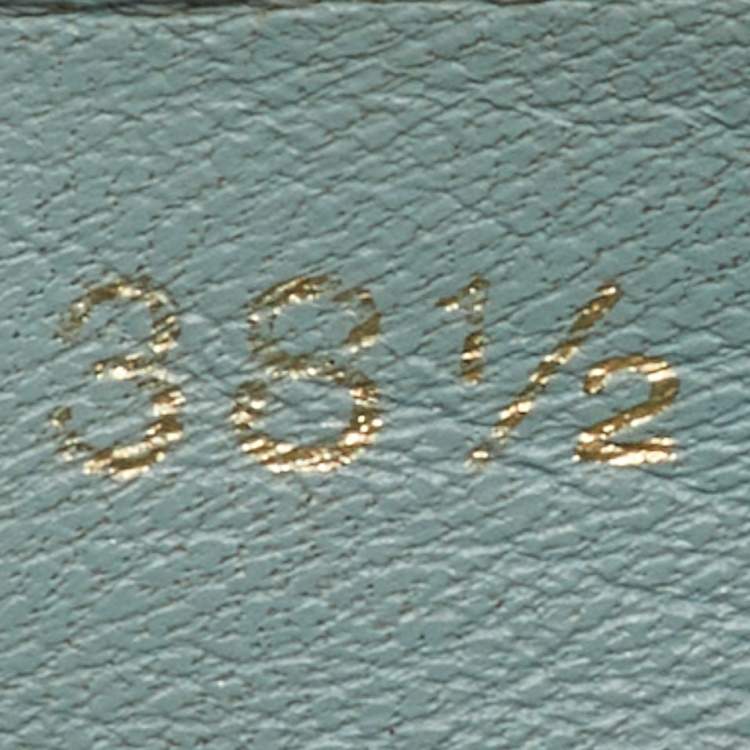 Pre Owned Louis Vuitton Light Blue Monogram Denim Oasis Ballet Flats Size 38.5