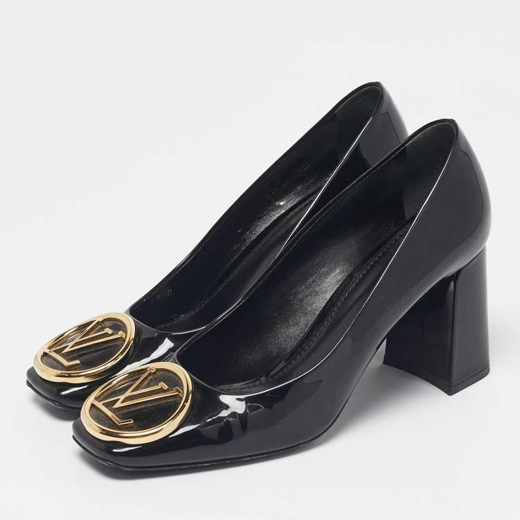Pre Owned Louis Vuitton Black Patent Leather Madeleine Pumps Size 39