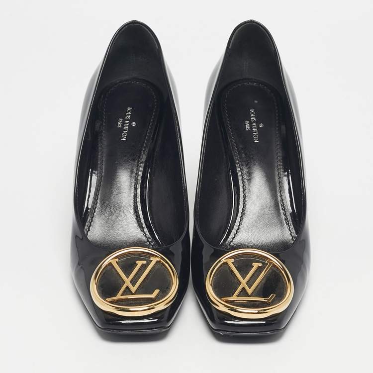 Pre Owned Louis Vuitton Black Patent Leather Madeleine Pumps Size 39
