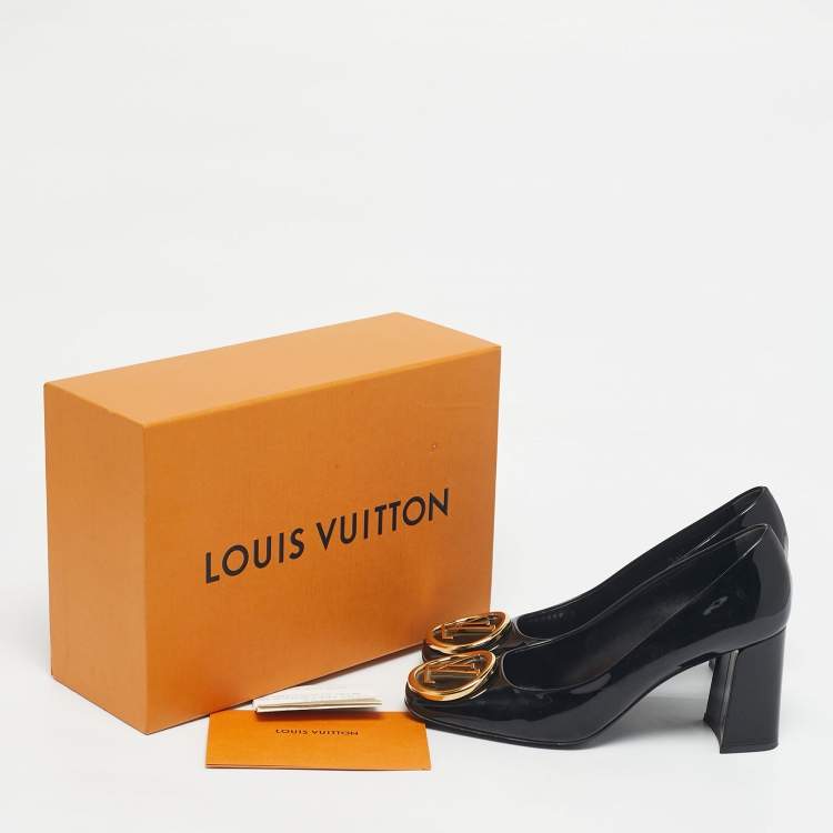 Pre Owned Louis Vuitton Black Patent Leather Madeleine Pumps Size 39