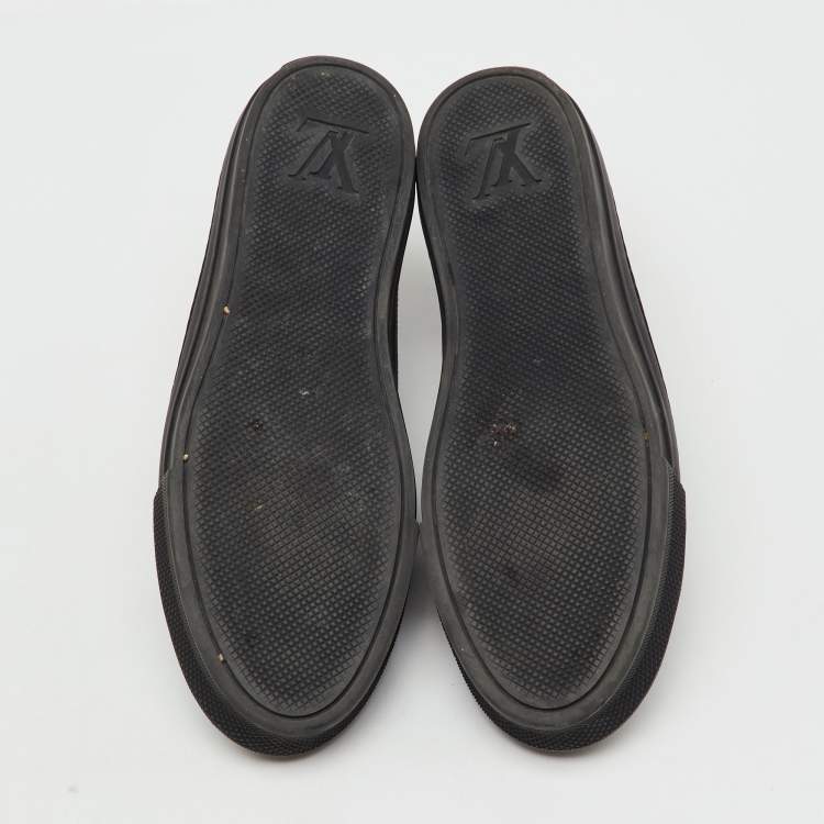 Pre Owned Louis Vuitton Black Leather Stellar Low Top Sneakers Size 39