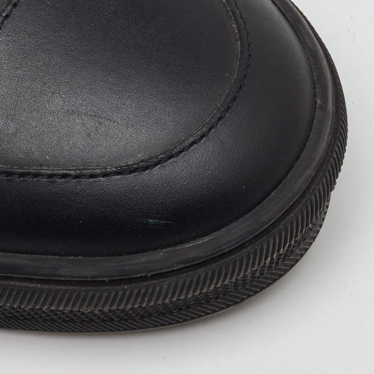 Pre Owned Louis Vuitton Black Leather Stellar Low Top Sneakers Size 39