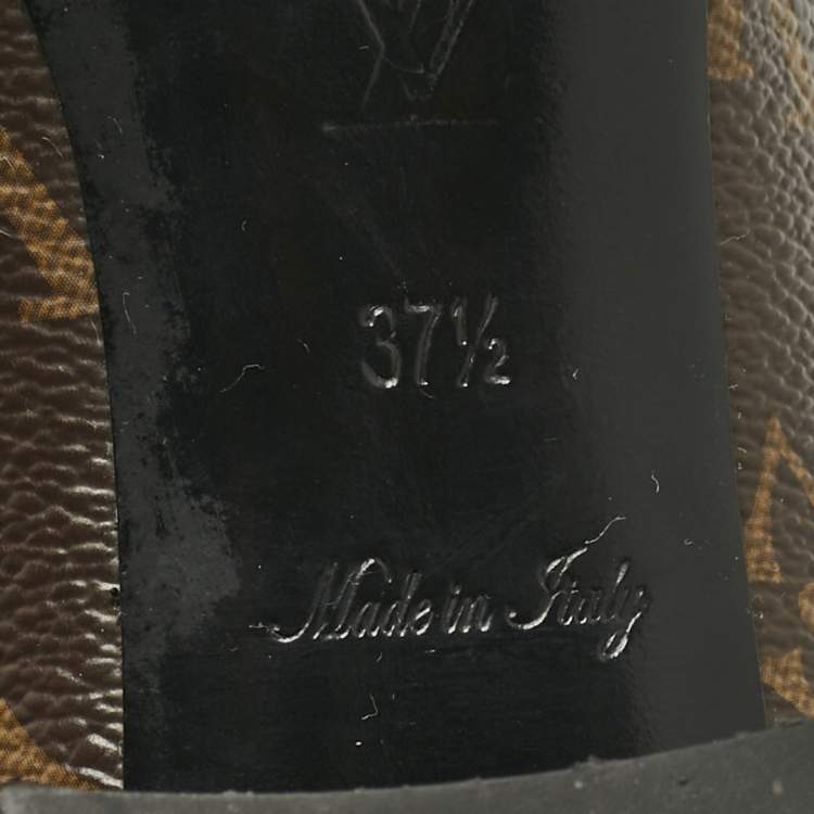 Pre Owned Louis Vuitton Brown Monogram Canvas Madeleine Pumps Size 37.5