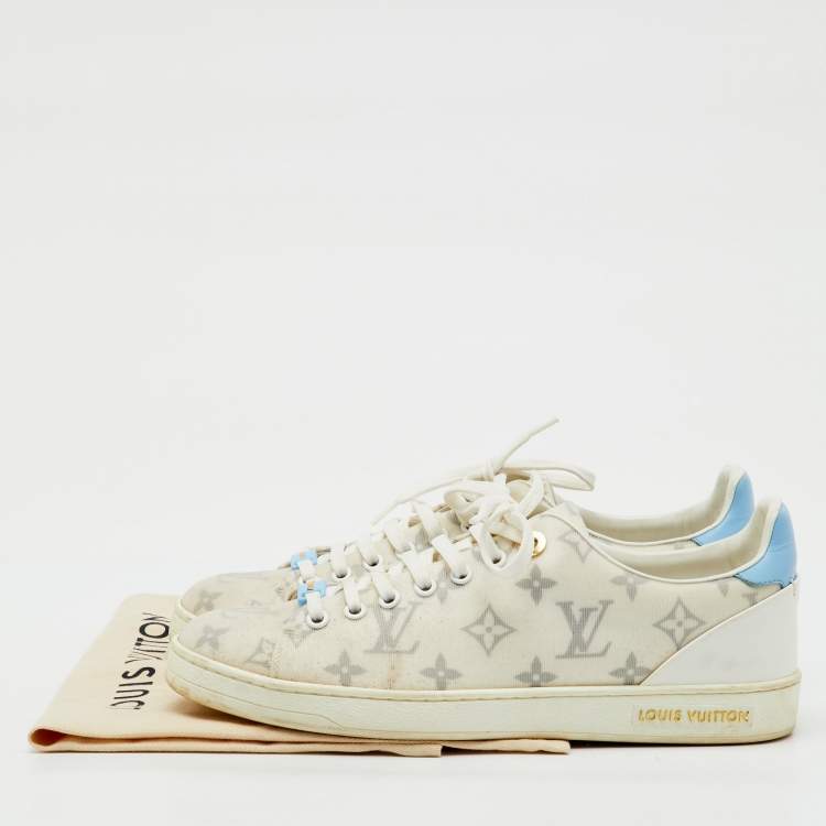 مملوكة مسبقًا Louis Vuitton White/Blue Monogram Technical Mesh Frontrow Sneakers Size 39