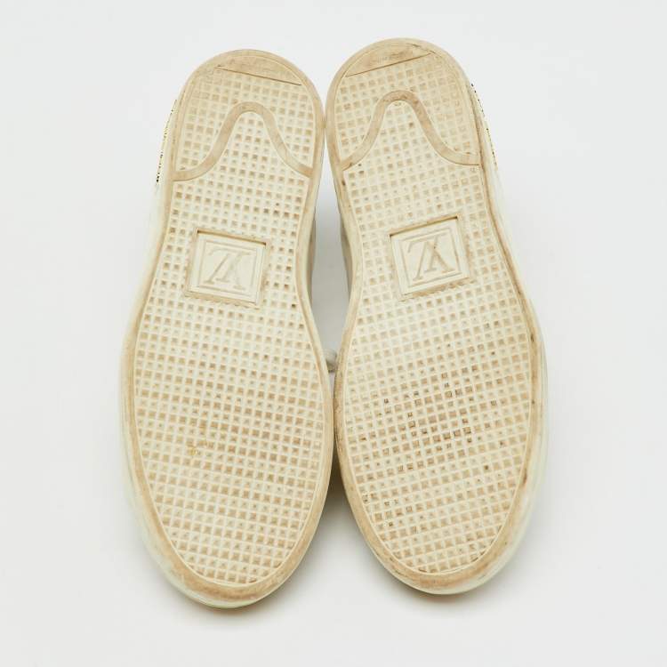 مملوكة مسبقًا Louis Vuitton White/Blue Monogram Technical Mesh Frontrow Sneakers Size 39
